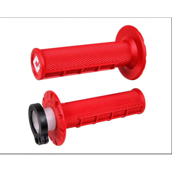 Puños Grips ODI Lock-On Half-Waffle Rojo