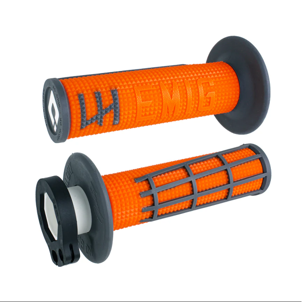 Puños Grips ODI EMIG2 V2 Lock-On Naranja/Grafito