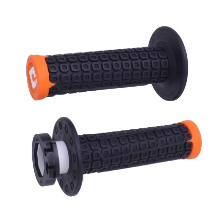 Puños Grips ODI Lock-On NOMAD V2 Negro/Naranja