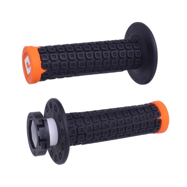 Puños Grips ODI Lock-On NOMAD V2 Negro/Naranja