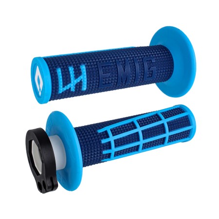 Puños Grips ODI EMIG2 V2 Lock-On Azul/Cyan